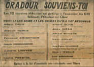 Illustration ouradour souviens-toi Treize inculpés, ouradour souviens-toi